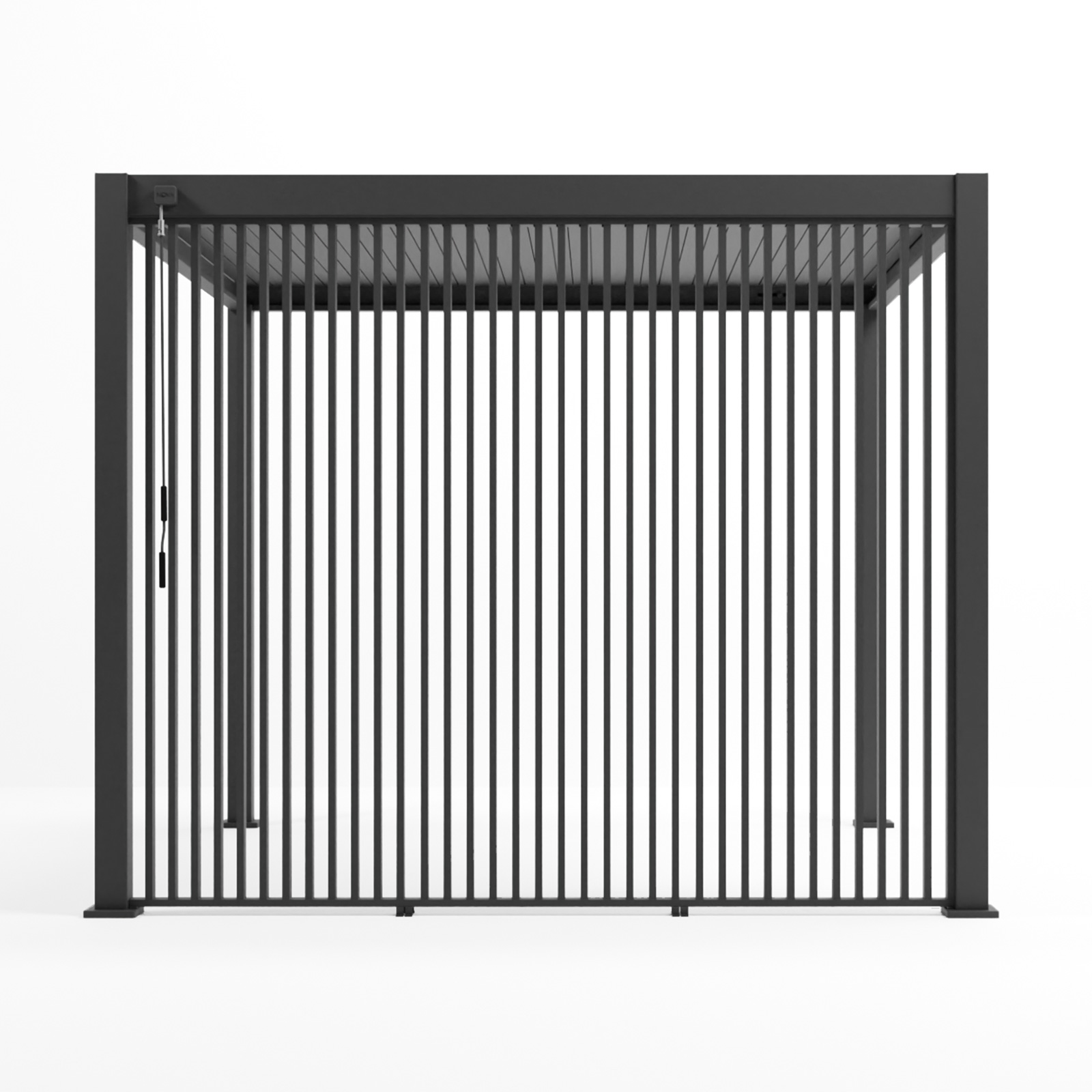 Nova - 1m Vertical Louvre Side Wall Panel - Grey thumbnail 4