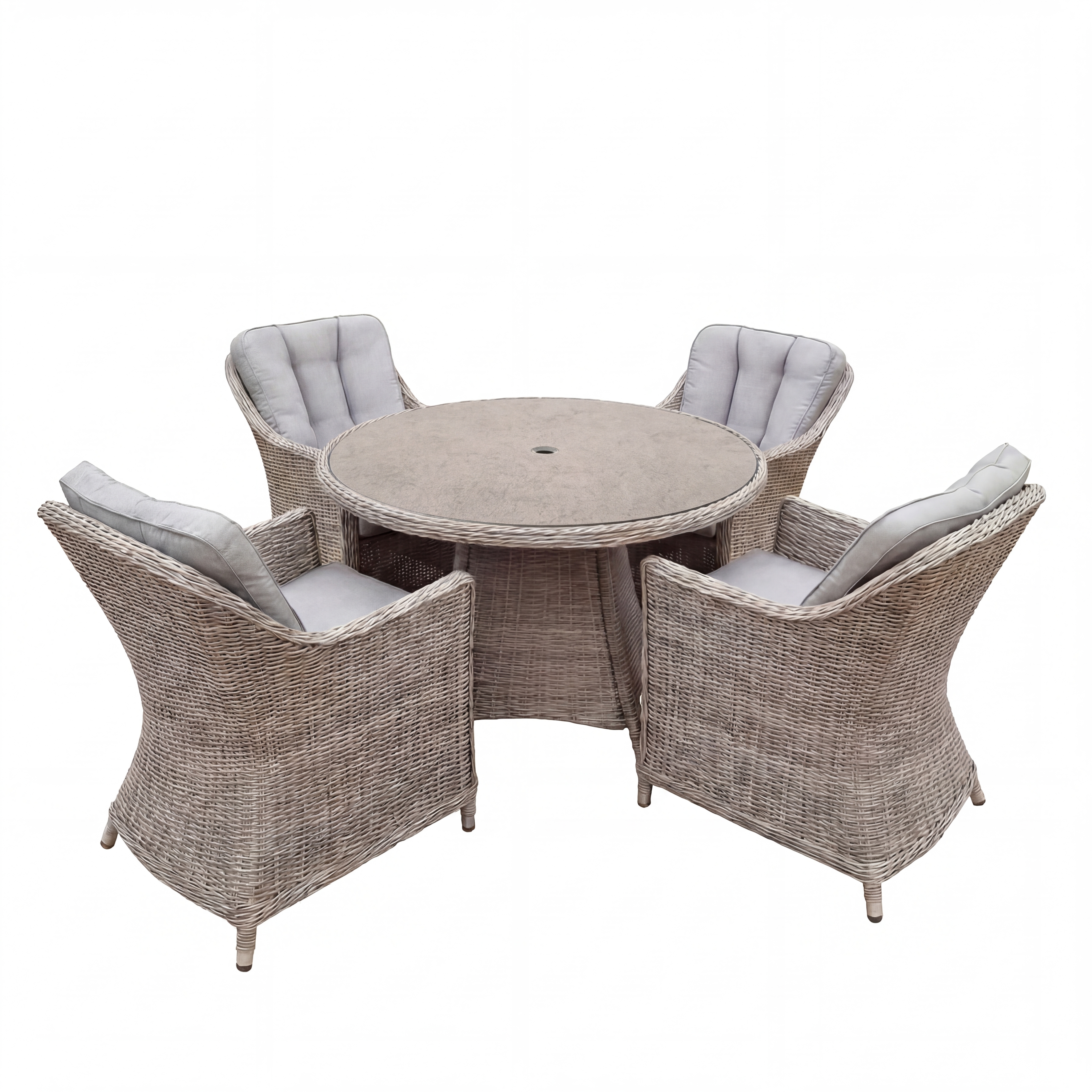 Nova - Ivy 4 Seat Dining Set - 1.2m Round Table (Ceramic Glass) thumbnail 7