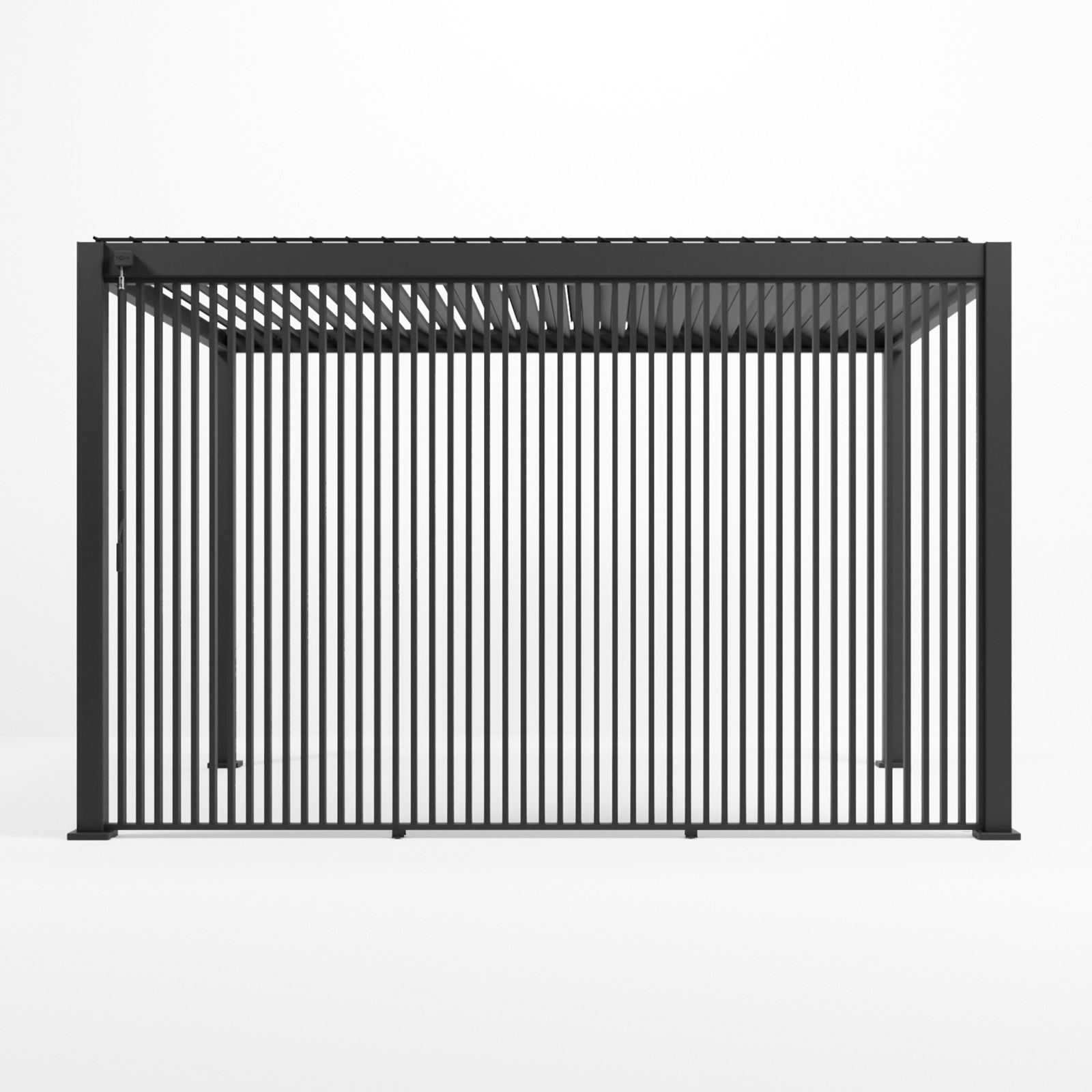 Nova - 1.3m Vertical Louvre Side Wall Panel - Grey thumbnail 5