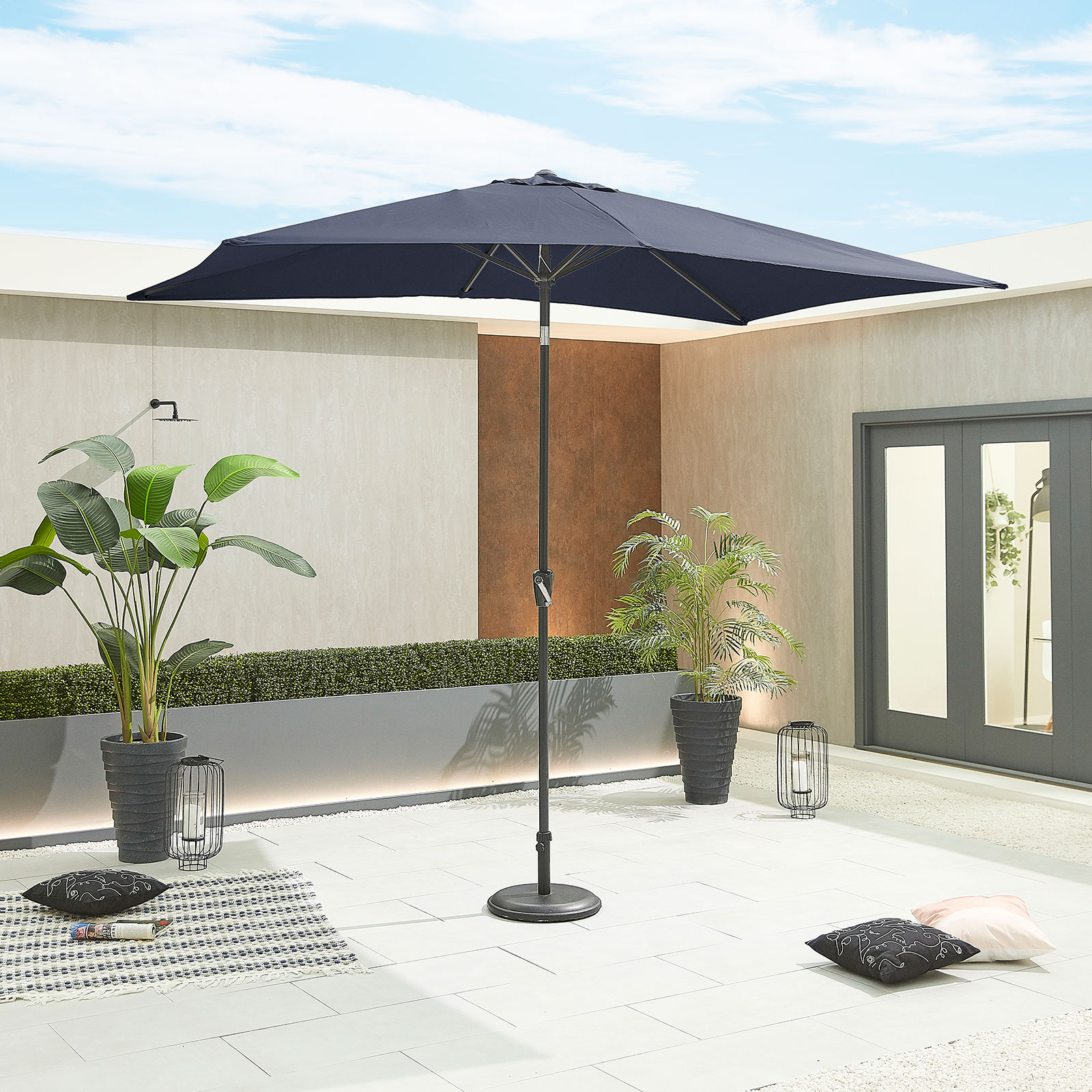 Nova - Antigua Aluminium Parasol - 3m x 2m Rectangular - Navy thumbnail 1