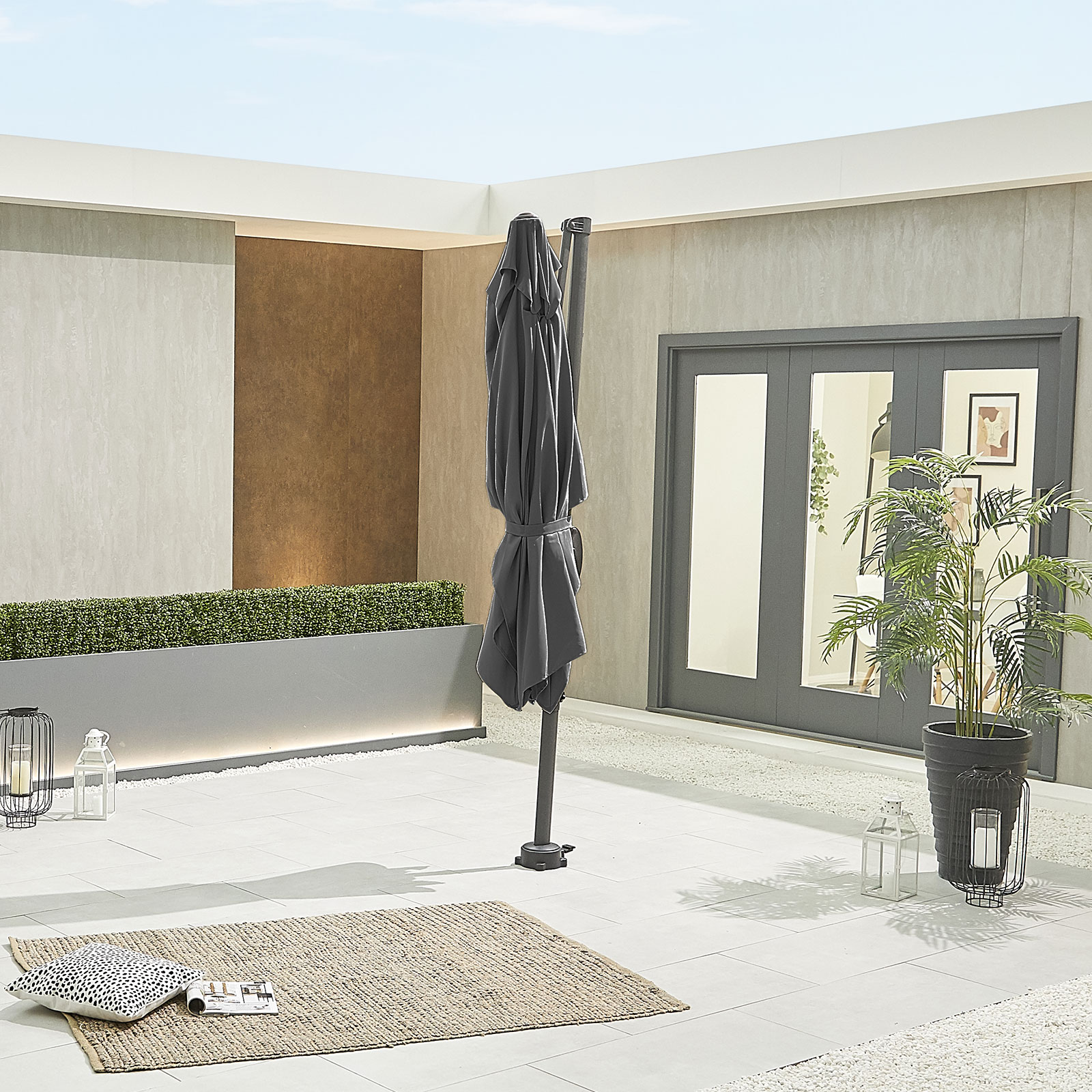 Nova - Apollo Cantilever Parasol - 3m x 2m Rectangular - Grey thumbnail 8