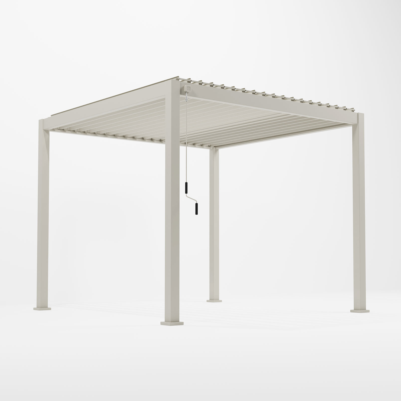 Nova - Titan Freestanding Aluminium Pergola - 3m x 3m Square - Pebble thumbnail 15