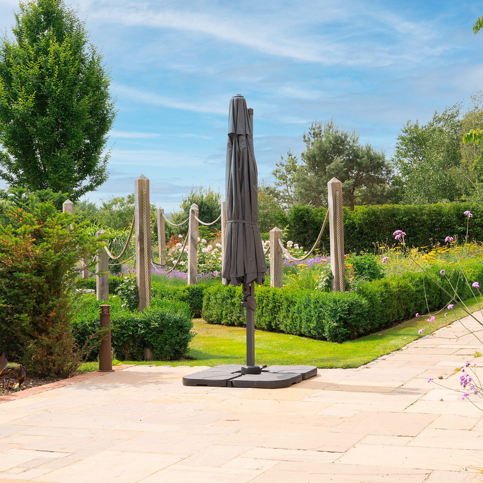 Nova - Astra 3.5m Round Cantilever Parasol - Grey thumbnail 5