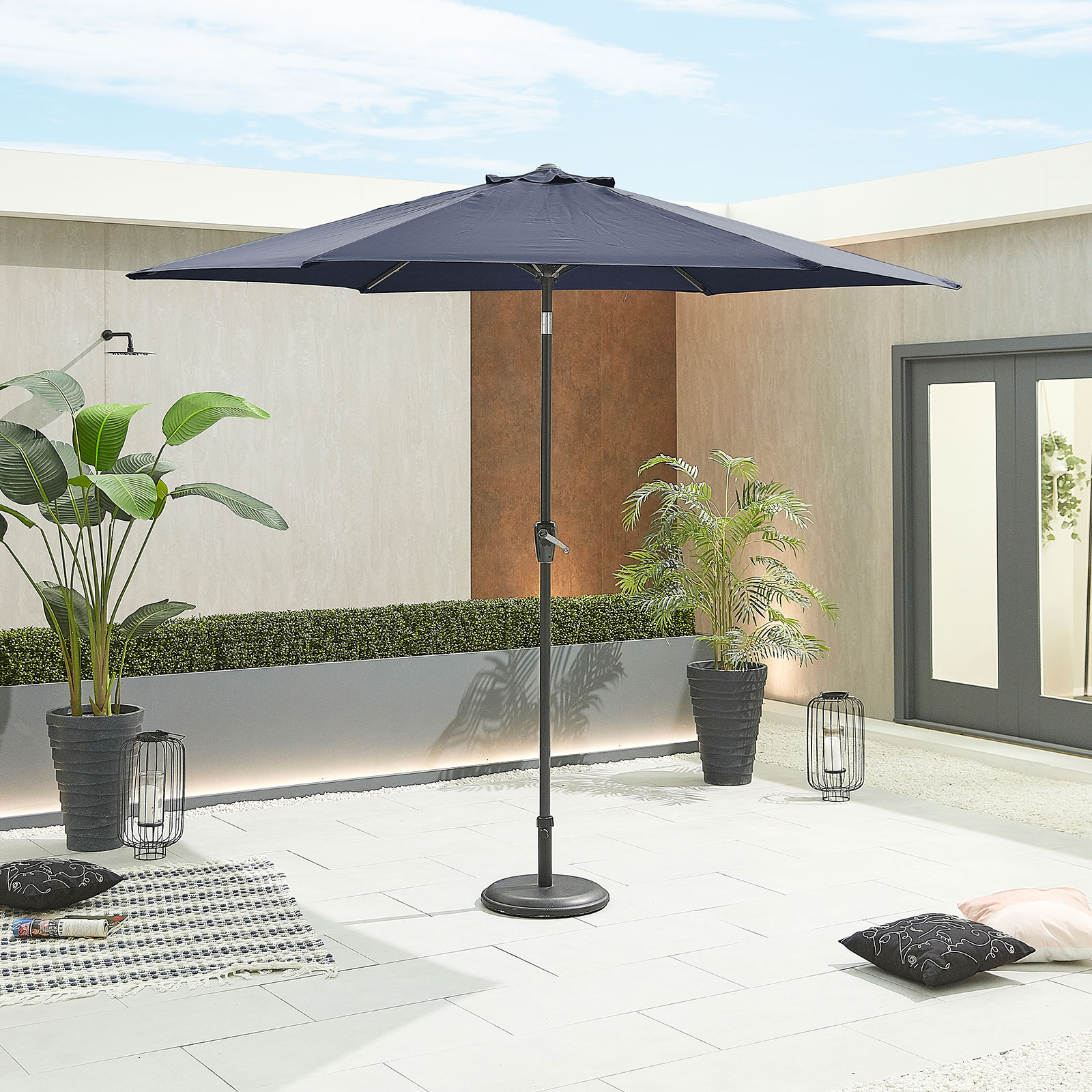 Nova - Antigua Aluminium Parasol - 3m Round - Navy