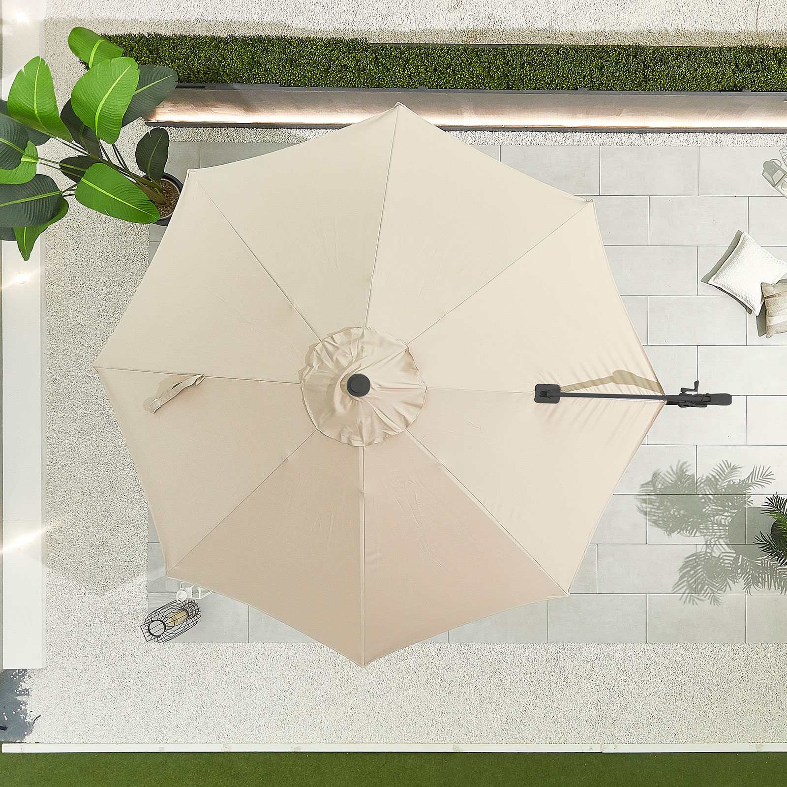 Nova - Apollo Cantilever Parasol - 3m Round - Beige thumbnail 7
