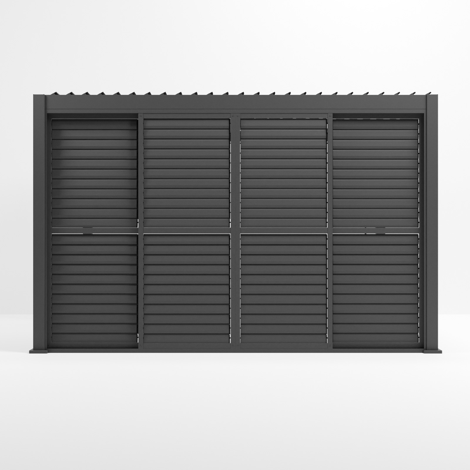 Nova - Titan Louver Sliding Doors - 4m - Grey thumbnail 4